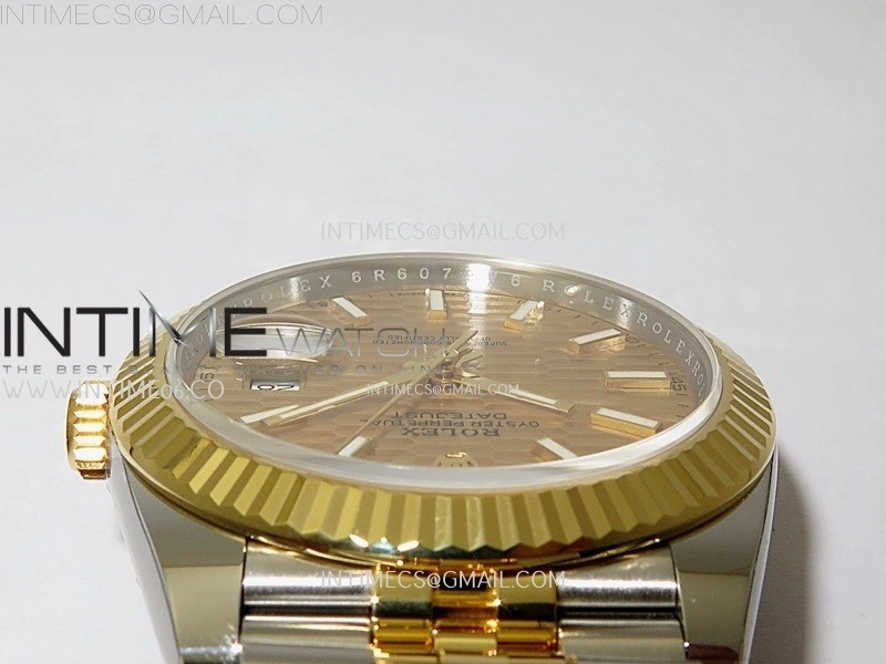 DateJust 41mm 126333 904 SS YG AR+F 1:1 Fluted Gold Dial Stick Markers On SS YG Jubilee Bracelet DD3235 V2