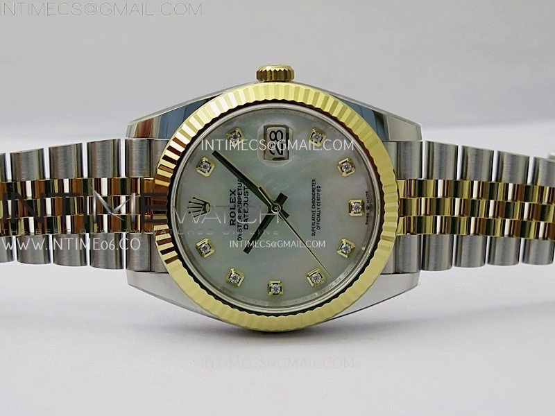 DateJust 41mm 126333 904 SS YG AR+F 1:1 White MOP Dial Diamond Markers On SS YG Jubilee Bracelet DD3235 V2