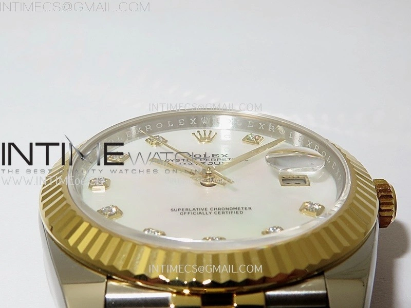 DateJust 41mm 126333 904 SS YG AR+F 1:1 White MOP Dial Diamond Markers On SS YG Jubilee Bracelet DD3235 V2