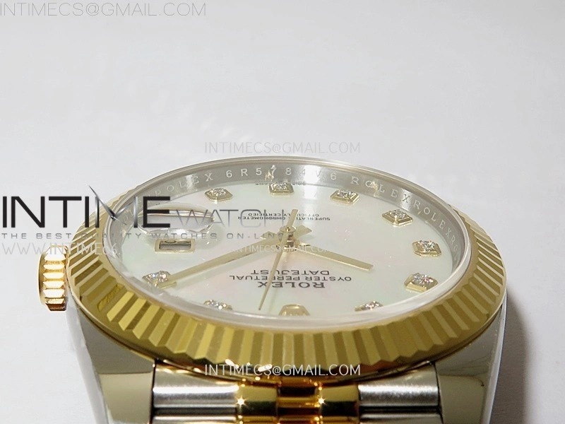 DateJust 41mm 126333 904 SS YG AR+F 1:1 White MOP Dial Diamond Markers On SS YG Jubilee Bracelet DD3235 V2