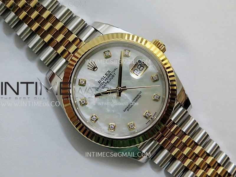 DateJust 41mm 126333 904 SS YG AR+F 1:1 White MOP Dial Diamond Markers On SS YG Jubilee Bracelet DD3235 V2