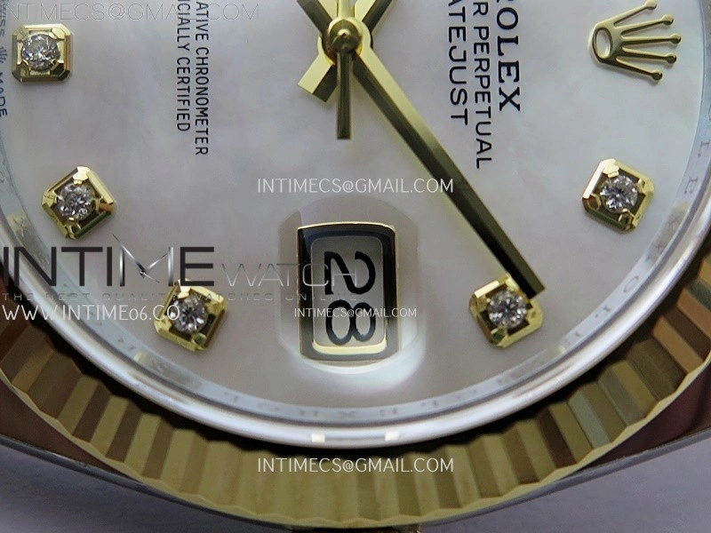 DateJust 41mm 126333 904 SS YG AR+F 1:1 White MOP Dial Diamonds Markers On SS YG Oyster Bracelet DD3235 V2