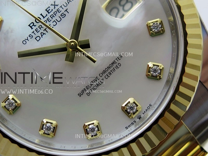 DateJust 41mm 126333 904 SS YG AR+F 1:1 White MOP Dial Diamonds Markers On SS YG Oyster Bracelet DD3235 V2