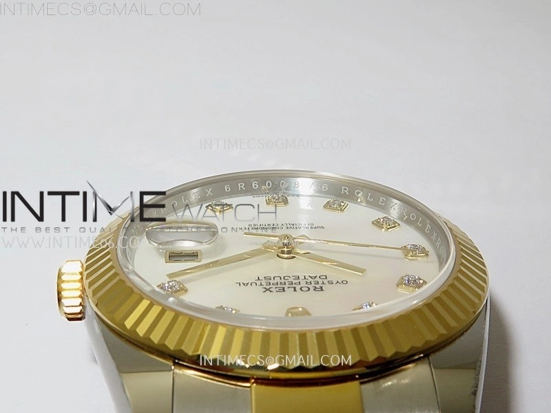 DateJust 41mm 126333 904 SS YG AR+F 1:1 White MOP Dial Diamonds Markers On SS YG Oyster Bracelet DD3235 V2