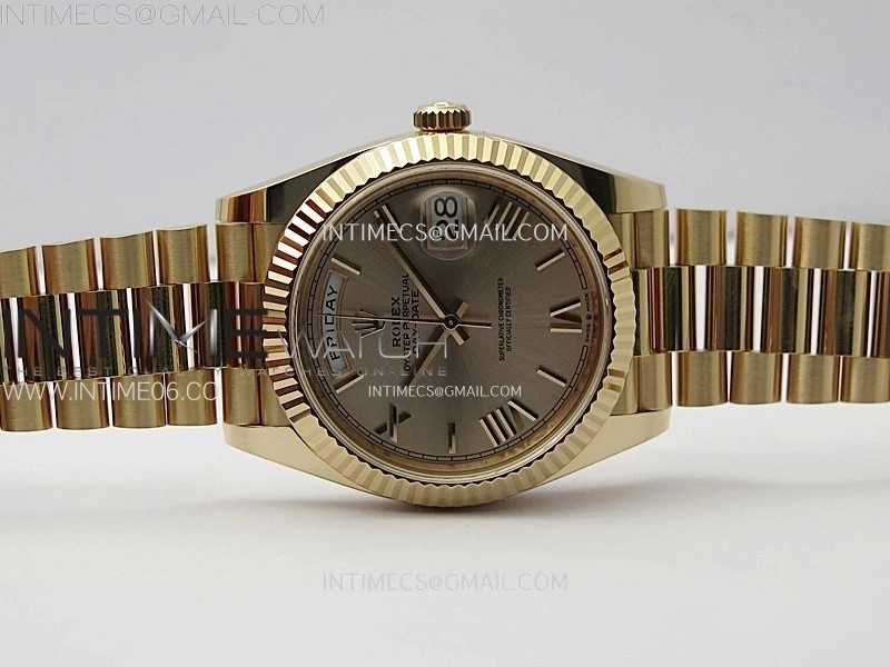Day Date 228235 40mm 904L RG 1:1 AR+F Best Edition RG Dial Roman Markers on RG President Bracelet SA3255