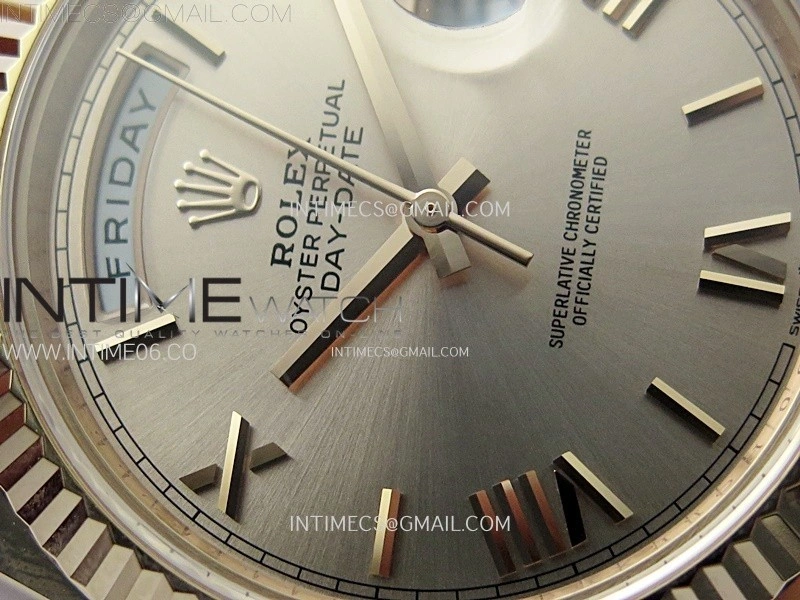 Day Date 228235 40mm 904L RG 1:1 AR+F Best Edition RG Dial Roman Markers on RG President Bracelet SA3255