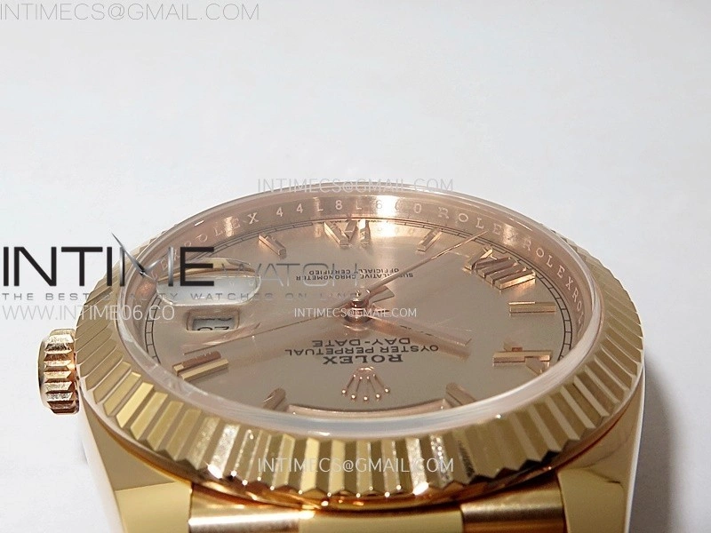 Day Date 228235 40mm 904L RG 1:1 AR+F Best Edition RG Dial Roman Markers on RG President Bracelet SA3255