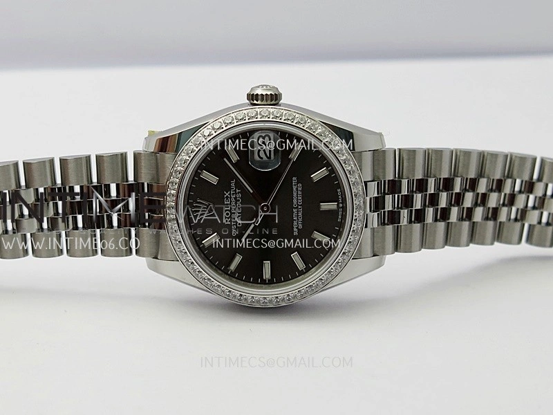 DateJust 31mm 904L SS AR+F Best Edition Gray Dial Stick Marker On 904L SS Jubilee Bracelet A2236