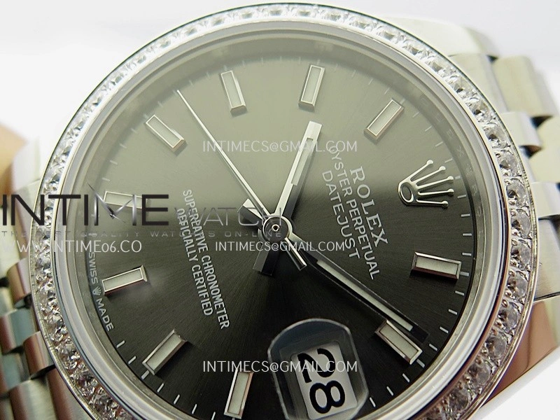DateJust 31mm 904L SS AR+F Best Edition Gray Dial Stick Marker On 904L SS Jubilee Bracelet A2236