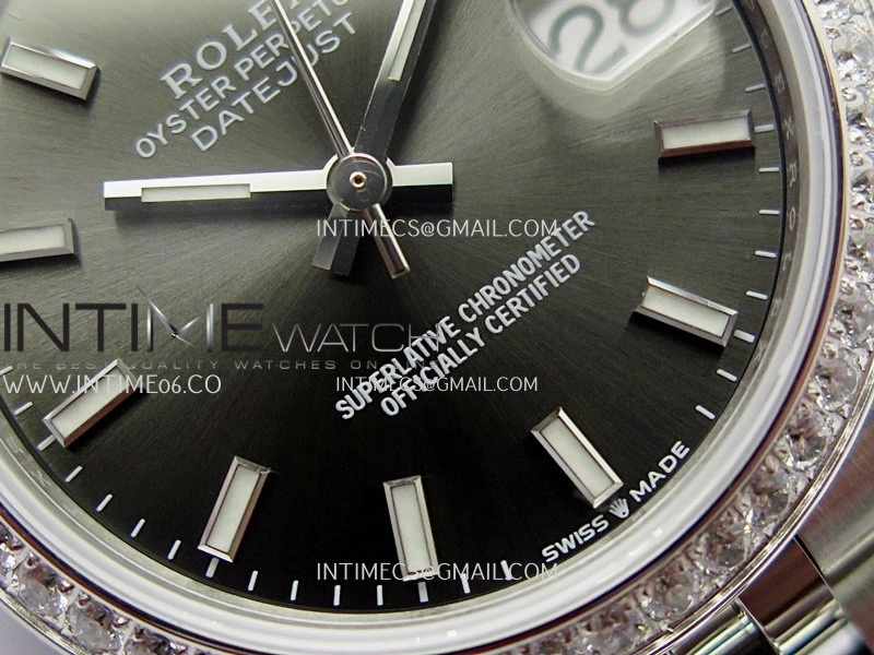 DateJust 31mm 904L SS AR+F Best Edition Gray Dial Stick Marker On 904L SS Jubilee Bracelet A2236
