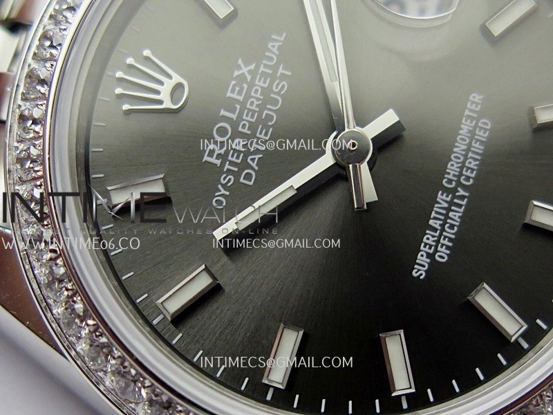 DateJust 31mm 904L SS AR+F Best Edition Gray Dial Stick Marker On 904L SS Jubilee Bracelet A2236