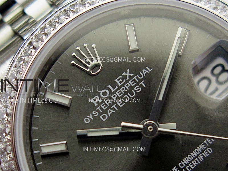 DateJust 31mm 904L SS AR+F Best Edition Gray Dial Stick Marker On 904L SS Jubilee Bracelet A2236