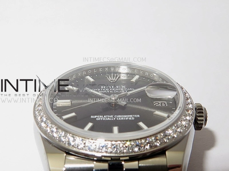 DateJust 31mm 904L SS AR+F Best Edition Gray Dial Stick Marker On 904L SS Jubilee Bracelet A2236