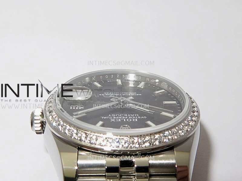 DateJust 31mm 904L SS AR+F Best Edition Gray Dial Stick Marker On 904L SS Jubilee Bracelet A2236