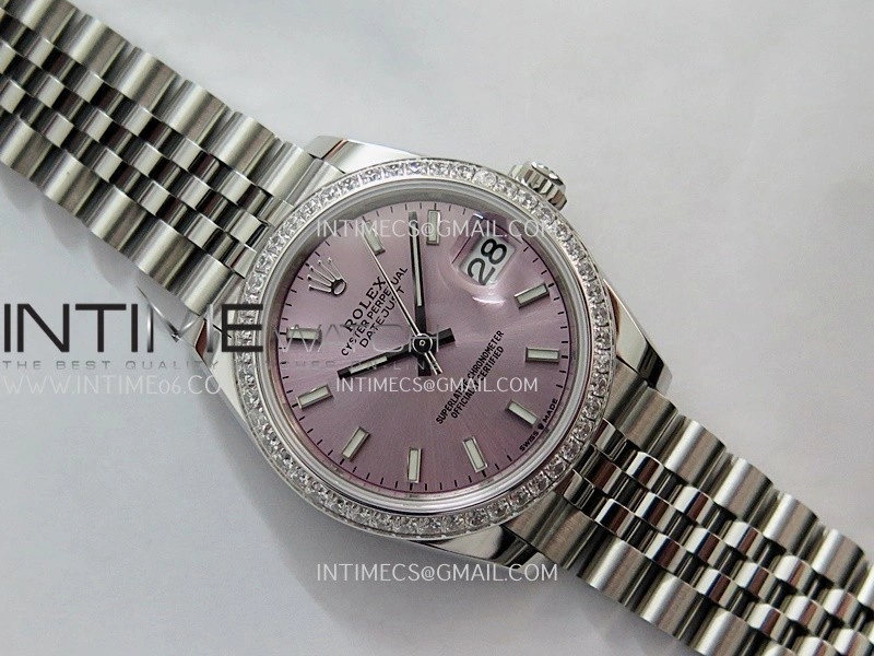 DateJust 31mm 904L SS AR+F Best Edition Pink Dial Stick Marker On 904L SS Jubilee Bracelet A2236