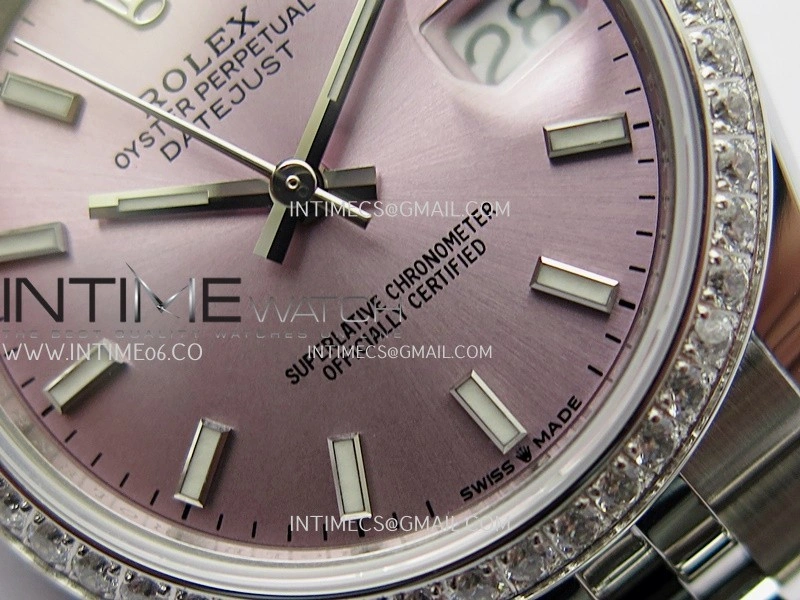 DateJust 31mm 904L SS AR+F Best Edition Pink Dial Stick Marker On 904L SS Jubilee Bracelet A2236