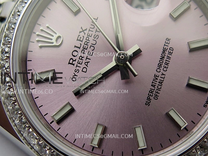 DateJust 31mm 904L SS AR+F Best Edition Pink Dial Stick Marker On 904L SS Jubilee Bracelet A2236