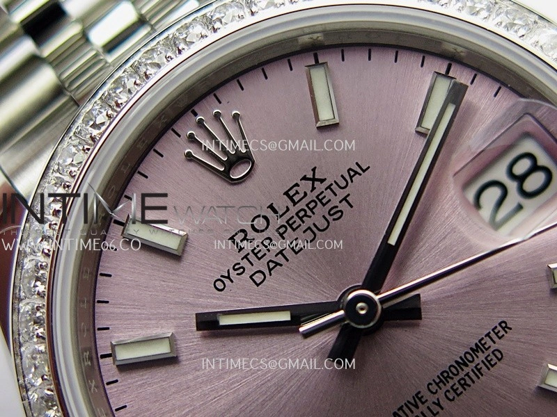 DateJust 31mm 904L SS AR+F Best Edition Pink Dial Stick Marker On 904L SS Jubilee Bracelet A2236
