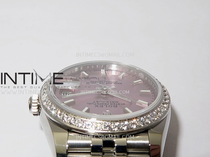 DateJust 31mm 904L SS AR+F Best Edition Pink Dial Stick Marker On 904L SS Jubilee Bracelet A2236