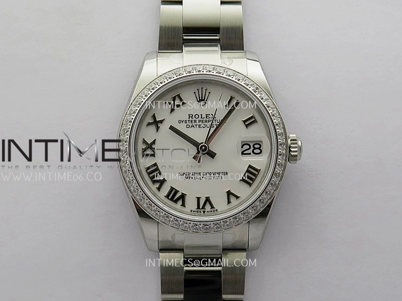 DateJust 31mm 904L SS AR+F Best Edition White Dial Roman Marker On 904L SS Oyster Bracelet A2236