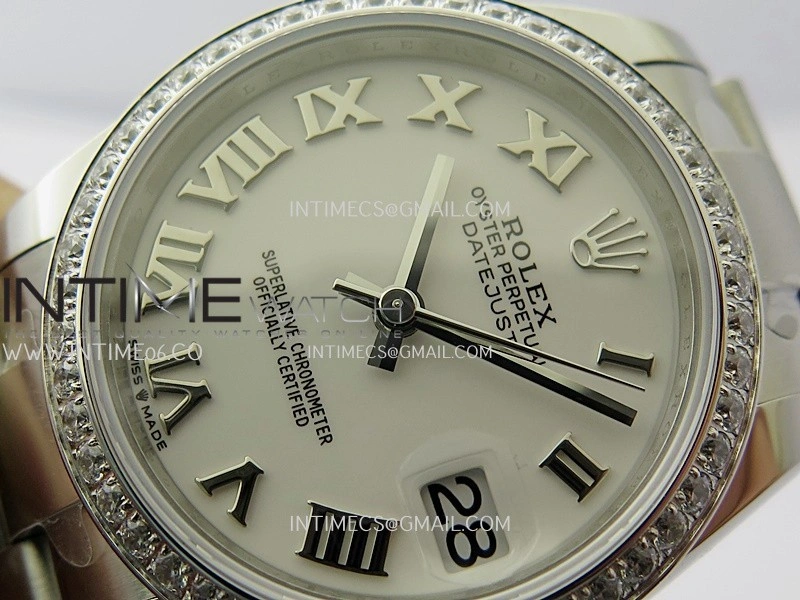 DateJust 31mm 904L SS AR+F Best Edition White Dial Roman Marker On 904L SS Oyster Bracelet A2236