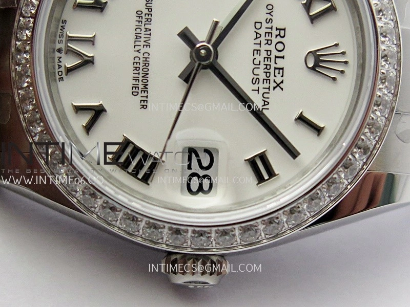 DateJust 31mm 904L SS AR+F Best Edition White Dial Roman Marker On 904L SS Oyster Bracelet A2236