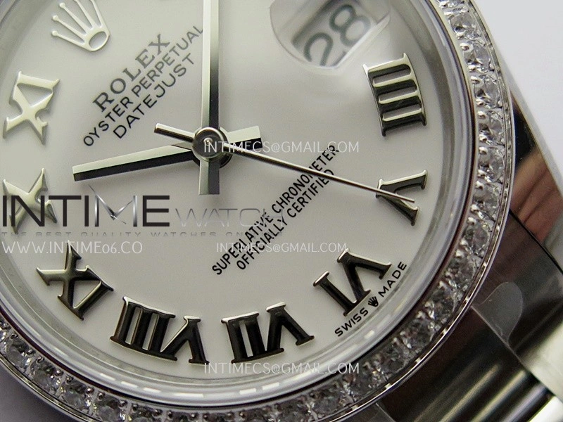 DateJust 31mm 904L SS AR+F Best Edition White Dial Roman Marker On 904L SS Oyster Bracelet A2236