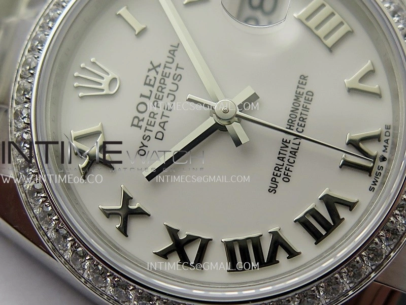 DateJust 31mm 904L SS AR+F Best Edition White Dial Roman Marker On 904L SS Oyster Bracelet A2236