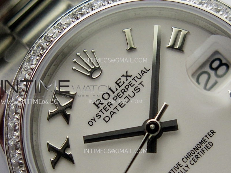DateJust 31mm 904L SS AR+F Best Edition White Dial Roman Marker On 904L SS Oyster Bracelet A2236