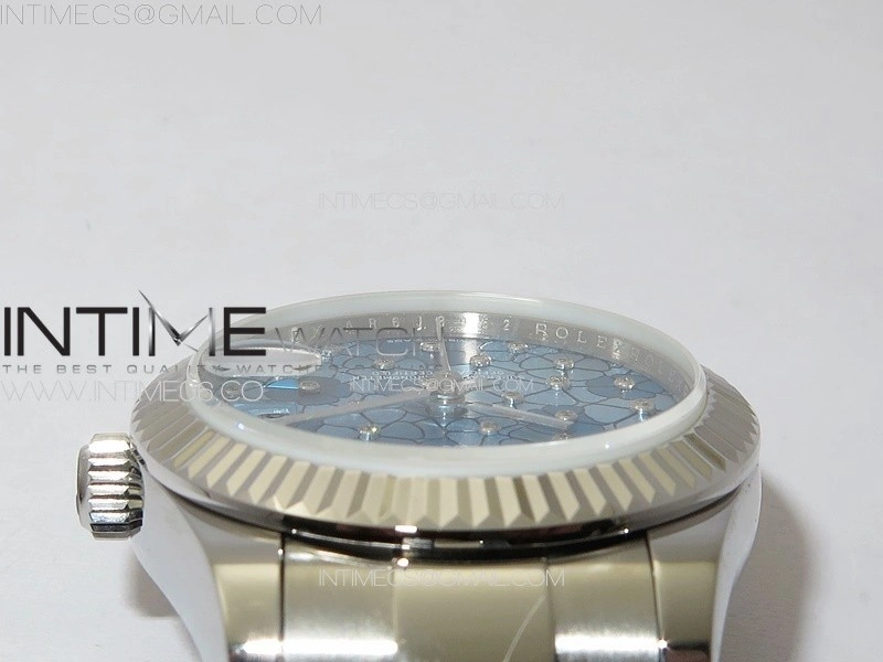 DateJust 31mm 278274 904L SS GMF Best Edition Blue Flowers Crystals Dial on 904L Oyster Bracelet A2824