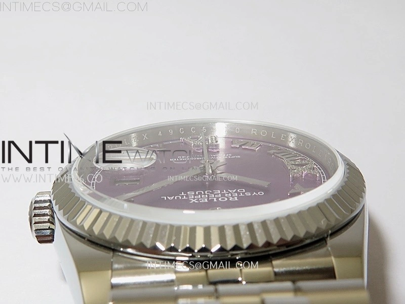 DateJust 126234 904L SS JDF 1:1 Best Edition Purple Dial Roman Markers on Jubilee 904L SS Bracelet