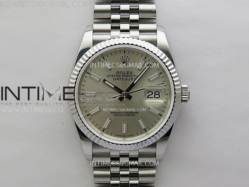 DateJust 126234 904L SS JDF 1:1 Best Edition Silver Dial Stick Markers on Jubilee 904L SS Bracelet