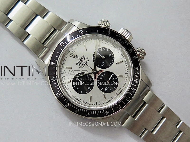 Daytona 116500 Blacken 904L SS PMSF 1:1 Best Edition Silver Dial Black Subdial On 904L SS Bracelet DD4130
