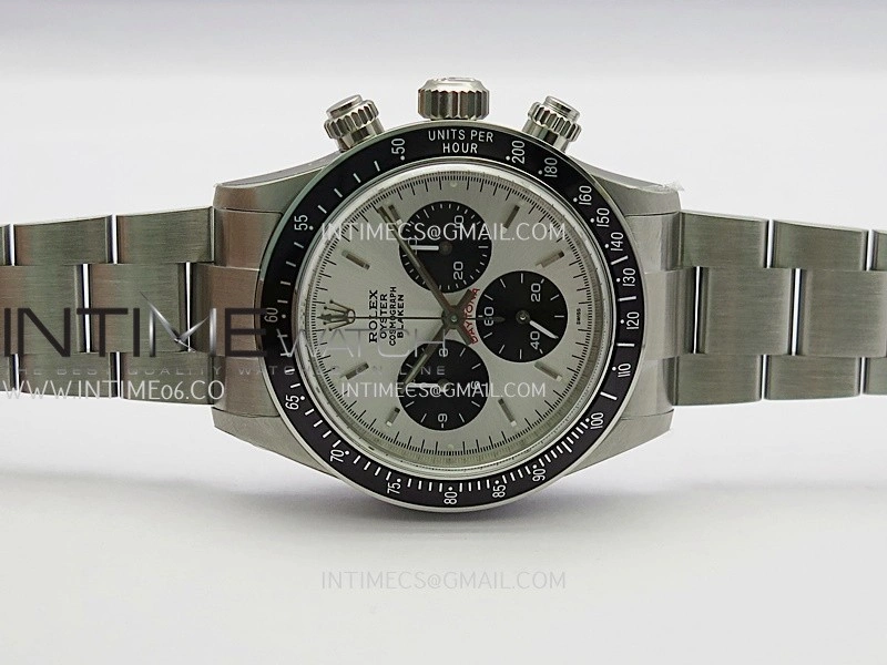 Daytona 116500 Blacken 904L SS PMSF 1:1 Best Edition Silver Dial Black Subdial On 904L SS Bracelet DD4130