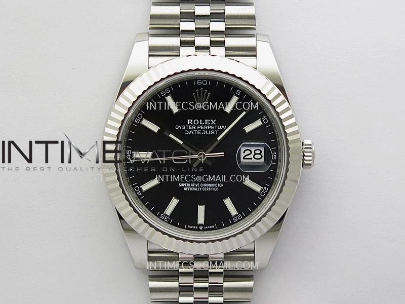 DateJust 41 126334 904L SS V2 VSF 1:1 Best Edition Black Dial Stick Marker On Jubilee Bracelet DD3235