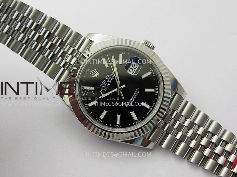 DateJust 41 126334 904L SS V2 VSF 1:1 Best Edition Black Dial Stick Marker On Jubilee Bracelet DD3235