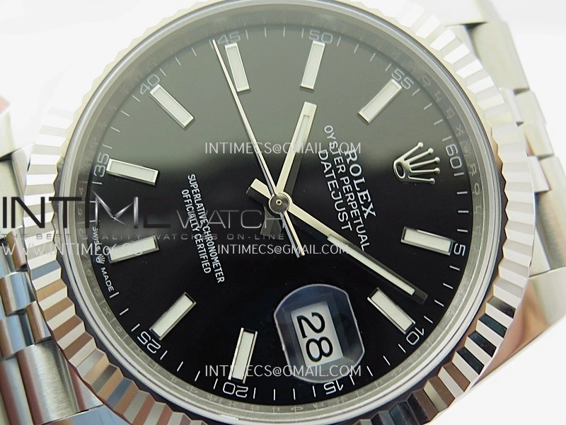 DateJust 41 126334 904L SS V2 VSF 1:1 Best Edition Black Dial Stick Marker On Jubilee Bracelet DD3235