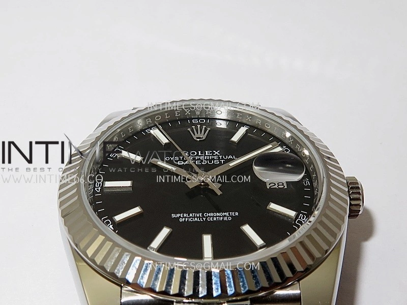 DateJust 41 126334 904L SS V2 VSF 1:1 Best Edition Black Dial Stick Marker On Jubilee Bracelet DD3235