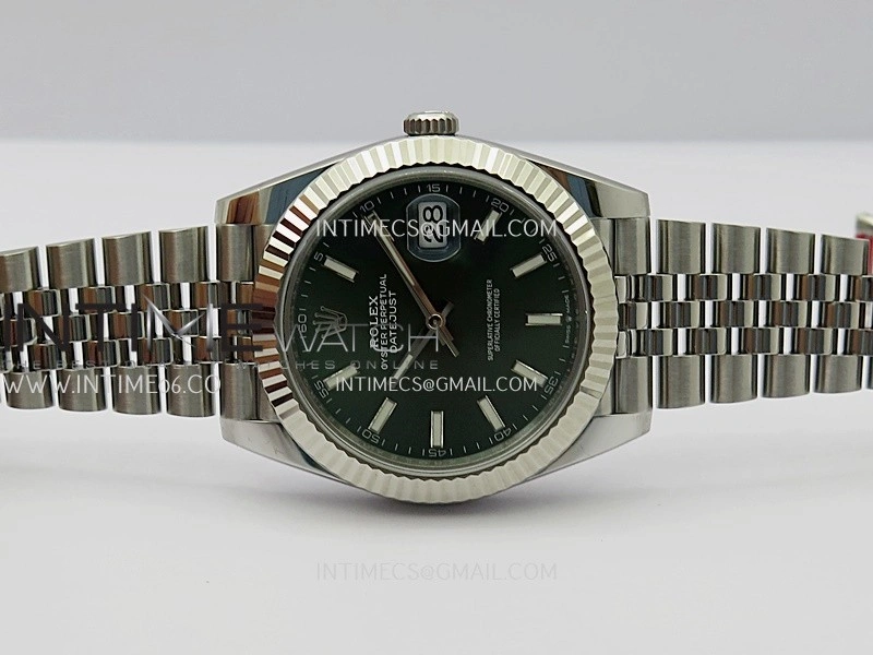 DateJust 41 126334 904L SS V2 VSF 1:1 Best Edition Green Dial Stick Marker On Jubilee Bracelet DD3235