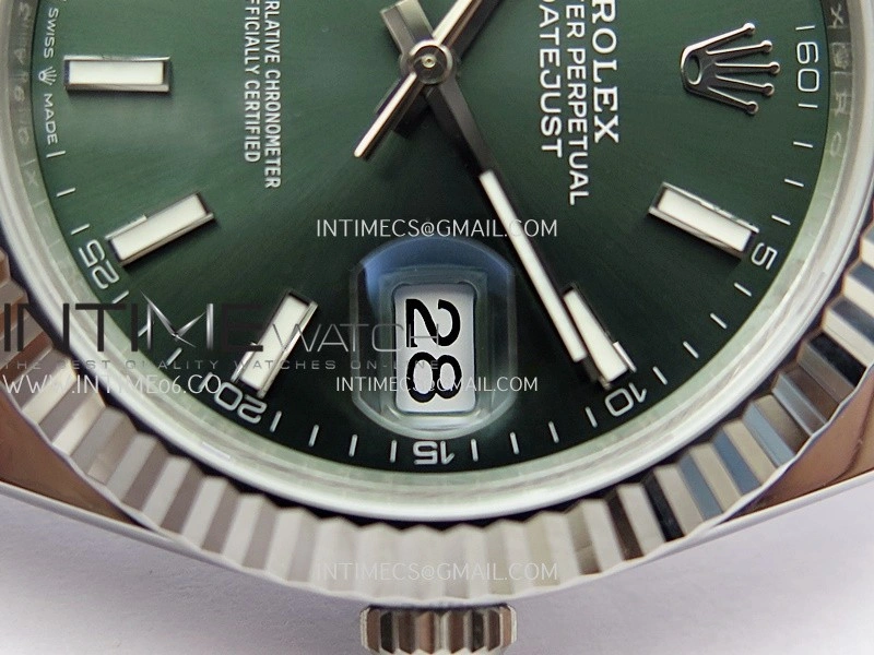DateJust 41 126334 904L SS V2 VSF 1:1 Best Edition Green Dial Stick Marker On Jubilee Bracelet DD3235