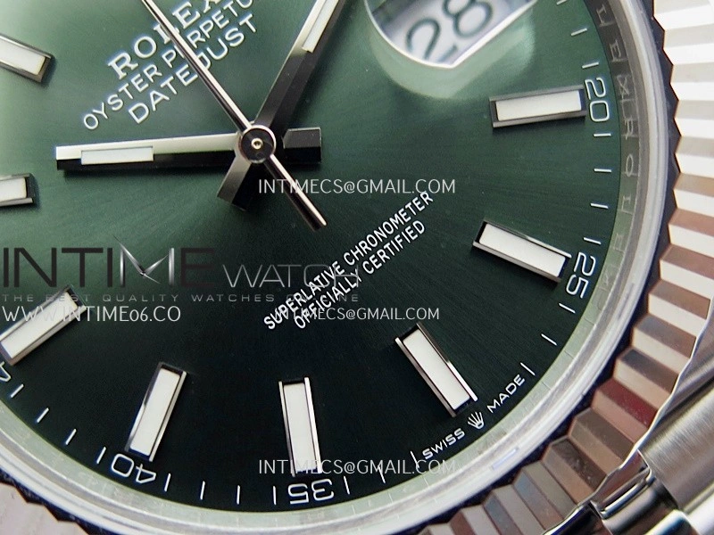 DateJust 41 126334 904L SS V2 VSF 1:1 Best Edition Green Dial Stick Marker On Jubilee Bracelet DD3235