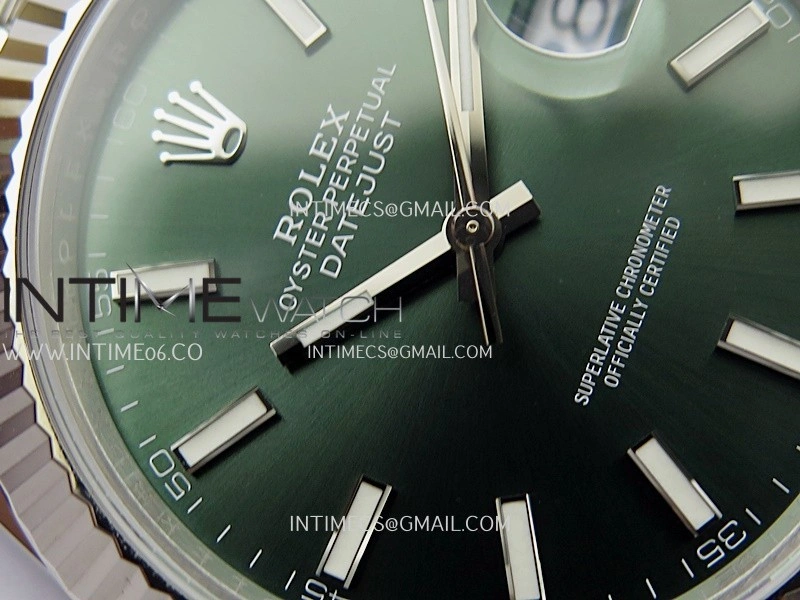 DateJust 41 126334 904L SS V2 VSF 1:1 Best Edition Green Dial Stick Marker On Jubilee Bracelet DD3235