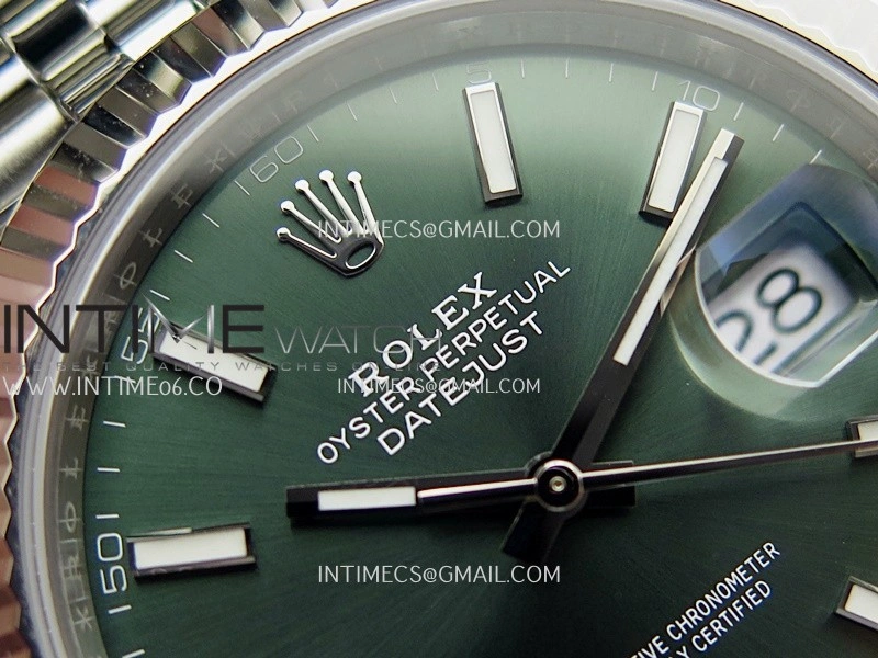 DateJust 41 126334 904L SS V2 VSF 1:1 Best Edition Green Dial Stick Marker On Jubilee Bracelet DD3235