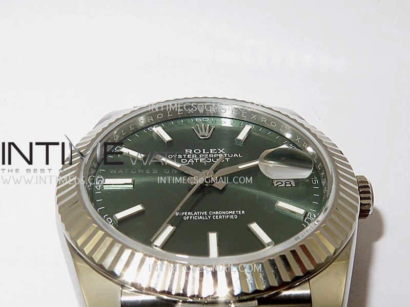 DateJust 41 126334 904L SS V2 VSF 1:1 Best Edition Green Dial Stick Marker On Jubilee Bracelet DD3235