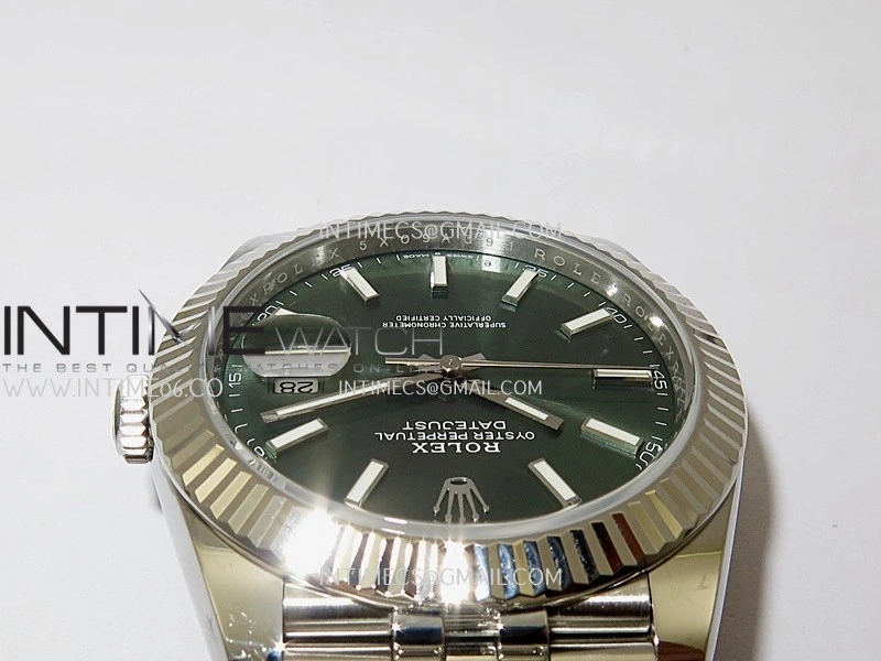 DateJust 41 126334 904L SS V2 VSF 1:1 Best Edition Green Dial Stick Marker On Jubilee Bracelet DD3235
