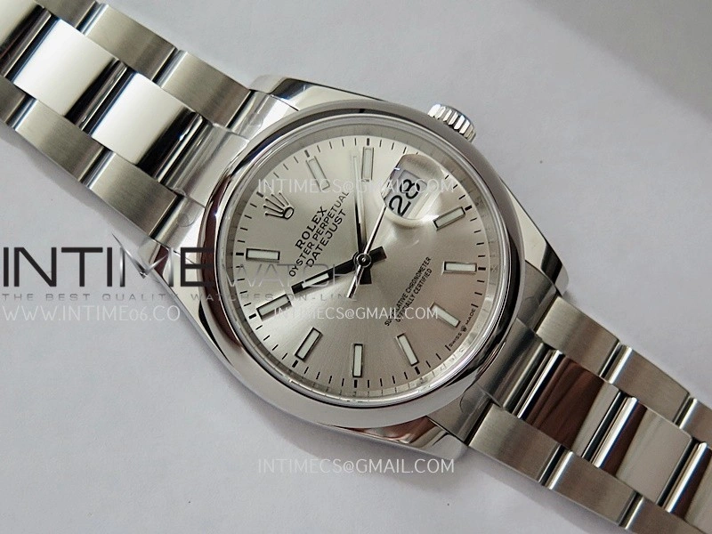 DateJust 126200 904L SS V2 VSF 1:1 Best Edition Silver Dial Stick Marker On Oyster Bracelet DD3235