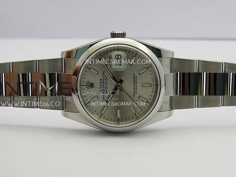 DateJust 126200 904L SS V2 VSF 1:1 Best Edition Silver Dial Stick Marker On Oyster Bracelet DD3235