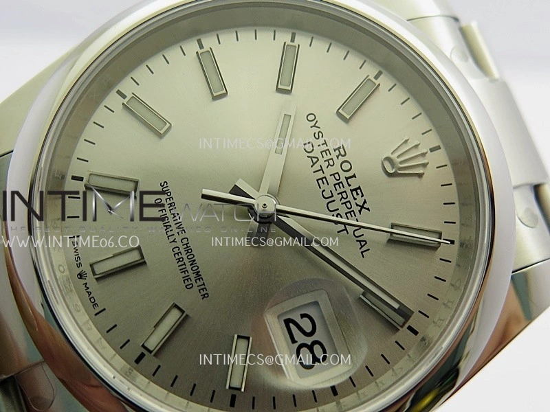 DateJust 126200 904L SS V2 VSF 1:1 Best Edition Silver Dial Stick Marker On Oyster Bracelet DD3235