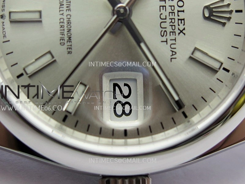 DateJust 126200 904L SS V2 VSF 1:1 Best Edition Silver Dial Stick Marker On Oyster Bracelet DD3235