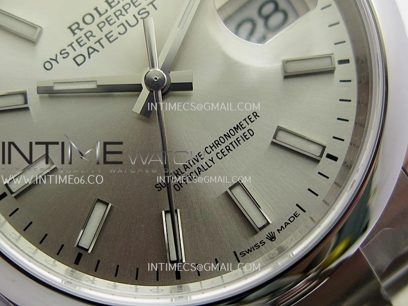 DateJust 126200 904L SS V2 VSF 1:1 Best Edition Silver Dial Stick Marker On Oyster Bracelet DD3235